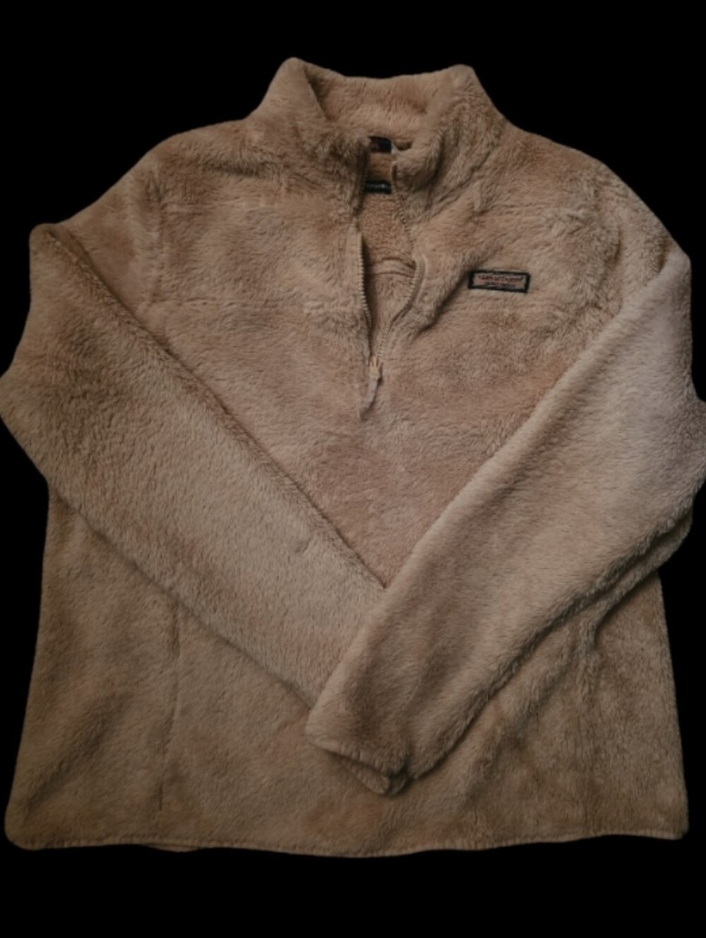 Vineyard Vines Women's Cozy Shep Shirt in Tan Size L
